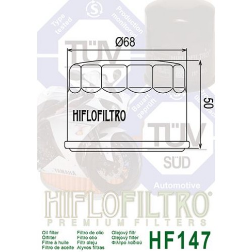 FILTRE A HUILE POUR QUAD - HIFLOFILTRO HF147