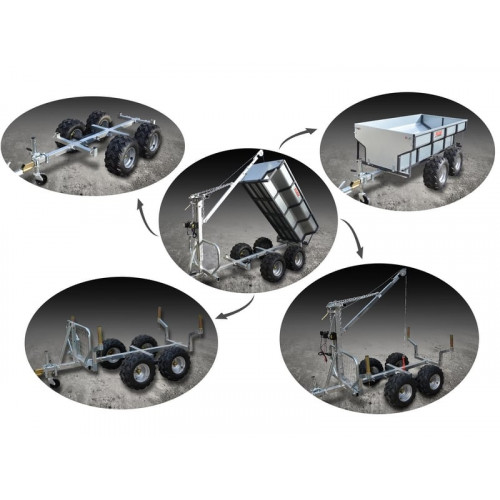 Une énorme sélection de pièces et accessoires Quad et ATV! -   Remorque forestière pour quad - Capacité de 1000 kg Une  énorme sélection de pièces et accessoires Quad et ATV! 