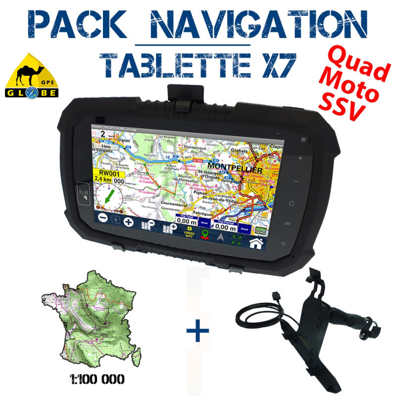 TABLETTE GPS GLOBEXPLORER X7 PACK NAVIGATION - GLOBE