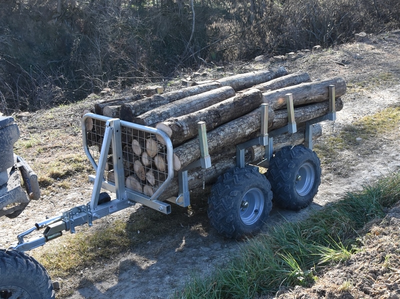 REMORQUE A BOIS POUR QUAD 1 000 kg - VILKAN