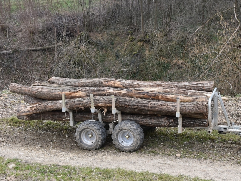 REMORQUE A BOIS POUR QUAD 1 000 kg - VILKAN