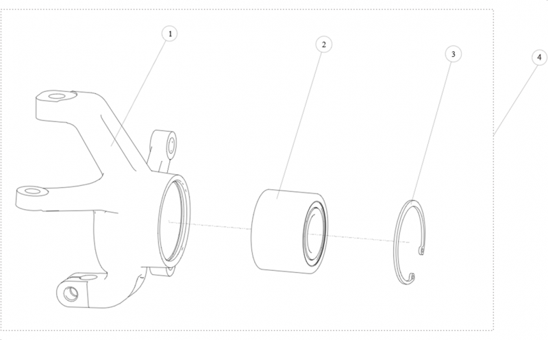 PIVOT DE ROUE AVANT DROIT SNARLER AT6L