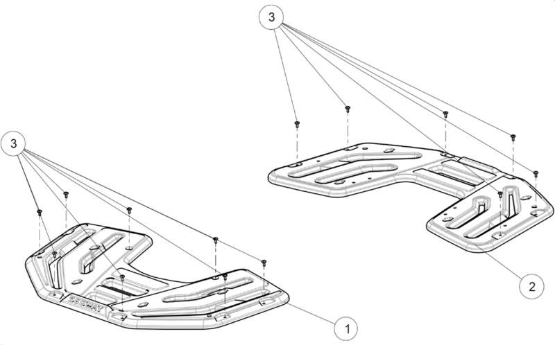 CACHES PLASTIQUES PORTE-BAGAGES SNARLER AT6L