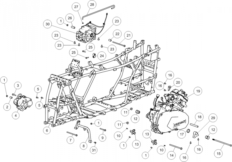 CHASSIS / PONTS / SUPPORTS DIVERS SNARLER AT6L