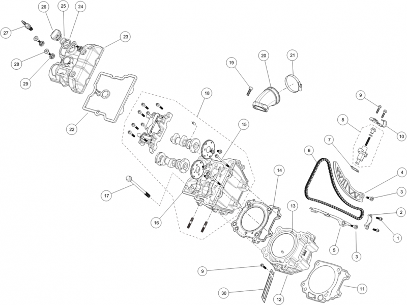 CULASSE / CYLINDRE / DISTRIBUTION SNARLER AT6L