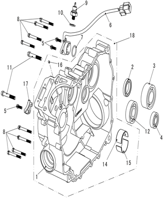 CARTER MOTEUR DROIT