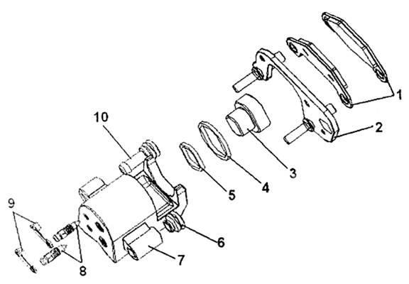 ETRIER AVANT DROIT HYTRACK 300