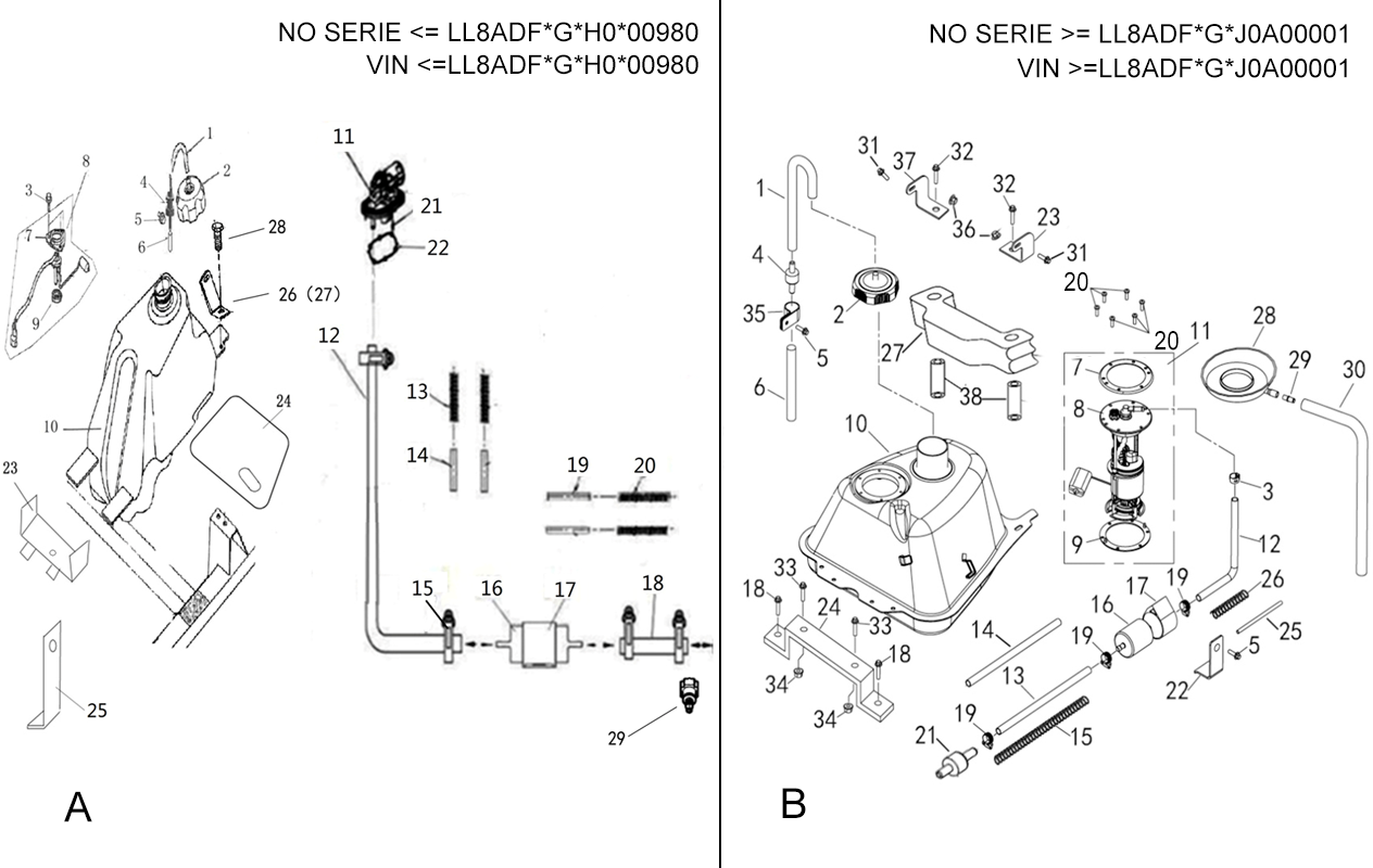 Debroussailleuse Piece Kit Tuyau Filtre à Essence Durite 3 Trous pour  Reservoir