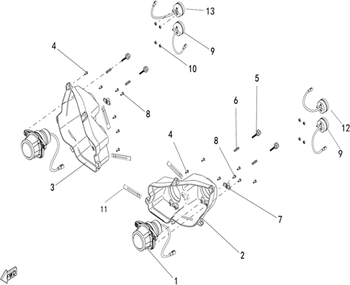 FEUX DE ROUTE ET FEUX ARRIERE JOBBER T-BOSS 550