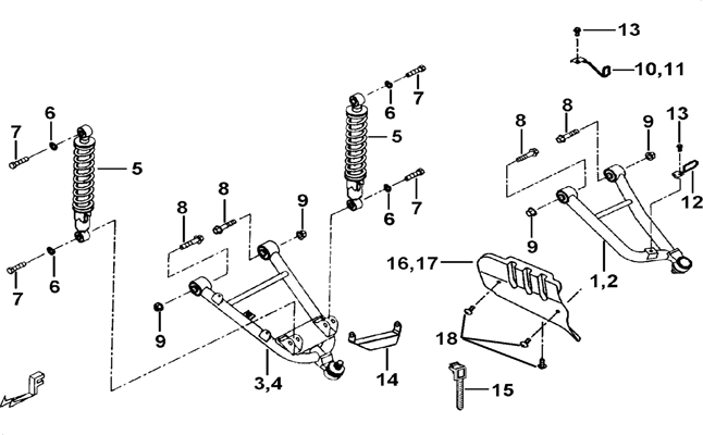 SUSPENSION AVANT TARGET 425