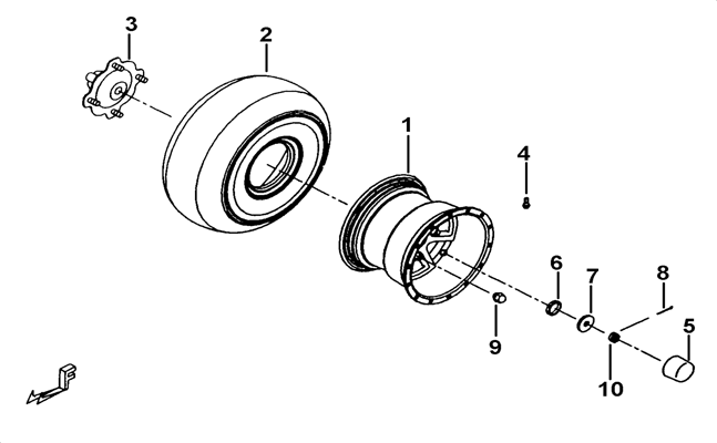 ROUES ARRIERE TARGET 425