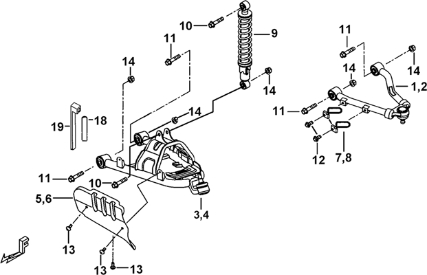 SUSPENSION AVANT TARGET 600