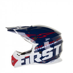 CASQUE FIRSTRACING MOTOCROSS K2 LIGHTNING BOLT-ENFANT BLEU/BLANC/ROUGE