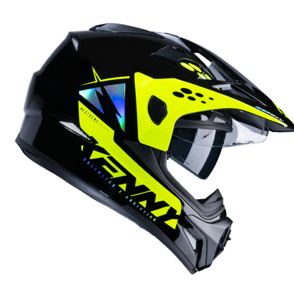 Casque Moto Cross synchrony duosport double ecrans noir mat (LIVRAISON  RAPIDE)