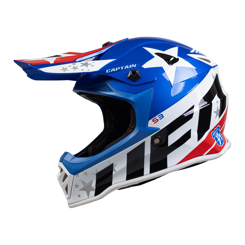 CASQUE POUR ENFANT BLEU/BLANC UFO